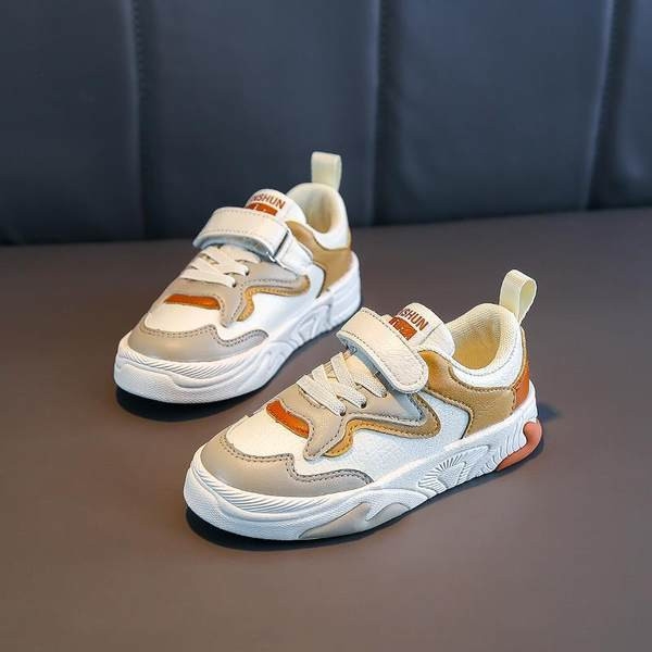 Adidași pentru copii pentru băieți cu inscripție cu talpă plată și velcro