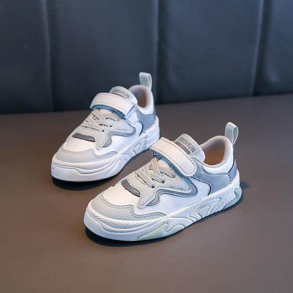 Adidași pentru copii pentru băieți cu inscripție cu talpă plată și velcro