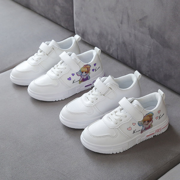 Adidași pentru copii cu aplicație colorată și autocolant alb