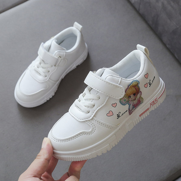 Adidași pentru copii cu aplicație colorată și autocolant alb