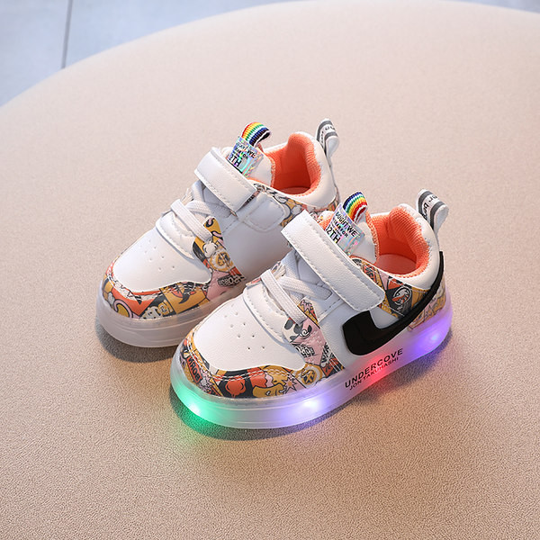 Adidași luminoși pentru copii cu autocolante