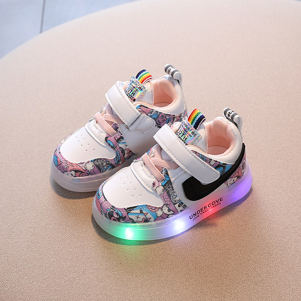 Adidași luminoși pentru copii cu autocolante