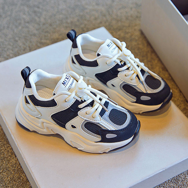 Adidași de toamnă pentru băieți din piele ecologică cu șireturi