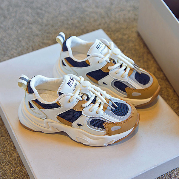 Adidași de toamnă pentru băieți din piele ecologică cu șireturi