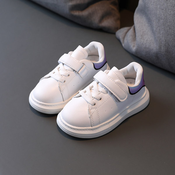 Tenisi casual pentru copii din piele ecologica cu autocolante si cravate