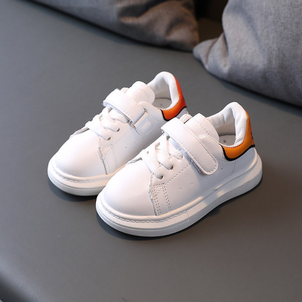 Tenisi casual pentru copii din piele ecologica cu autocolante si cravate