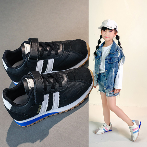 Adidasi pentru copii unisex din piele intoarsa ecologica si stofa