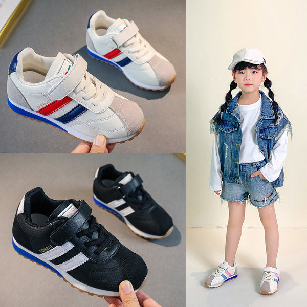 Adidasi pentru copii unisex din piele intoarsa ecologica si stofa