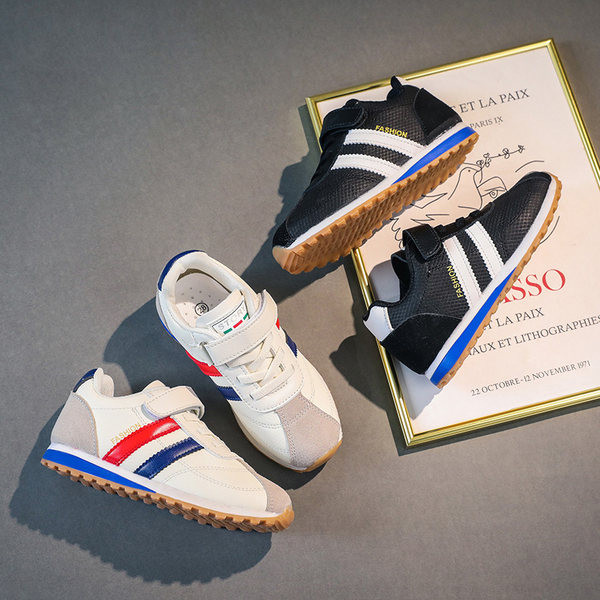 Adidasi pentru copii unisex din piele intoarsa ecologica si stofa