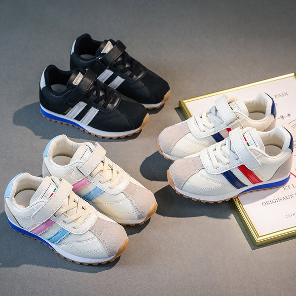 Adidasi pentru copii unisex din piele intoarsa ecologica si stofa