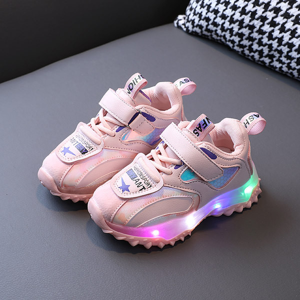 Adidasi luminosi pentru copii cu autocolante - pentru baieti si fete