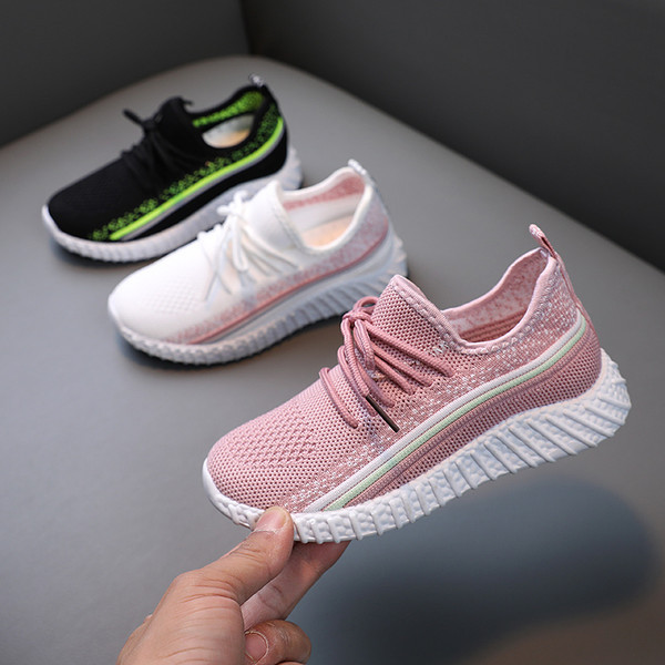 Tenisi casual copii din material textil cu cravate pentru fete si baieti