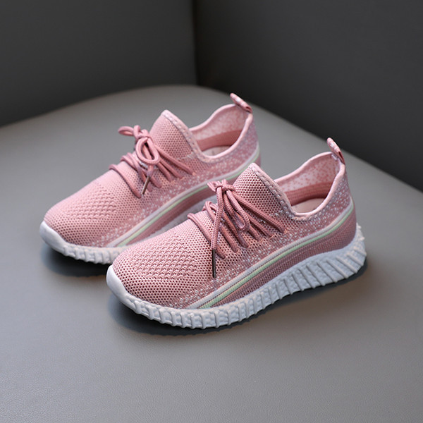 Tenisi casual copii din material textil cu cravate pentru fete si baieti