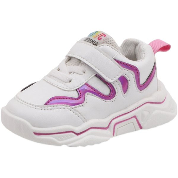 Tenisi casual pentru copii cu autocolante in doua culori