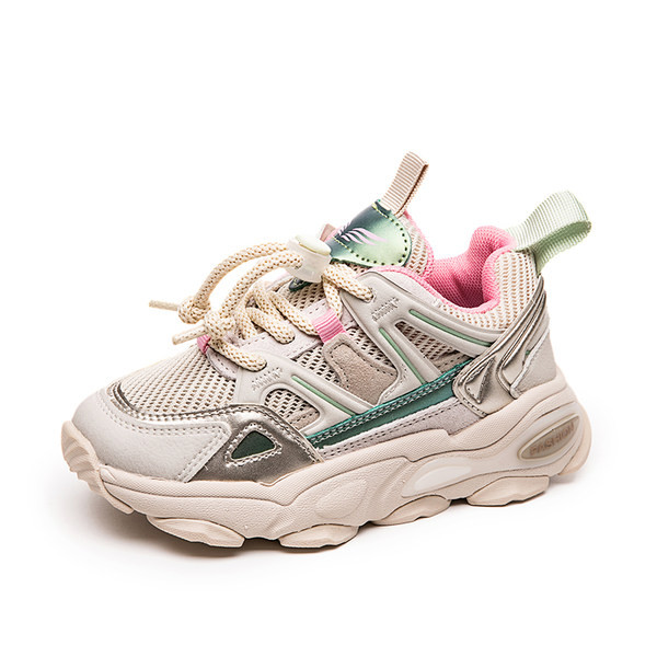 Adidași pentru copii cu talpă aspră - din piele ecologică și țesătură plasă