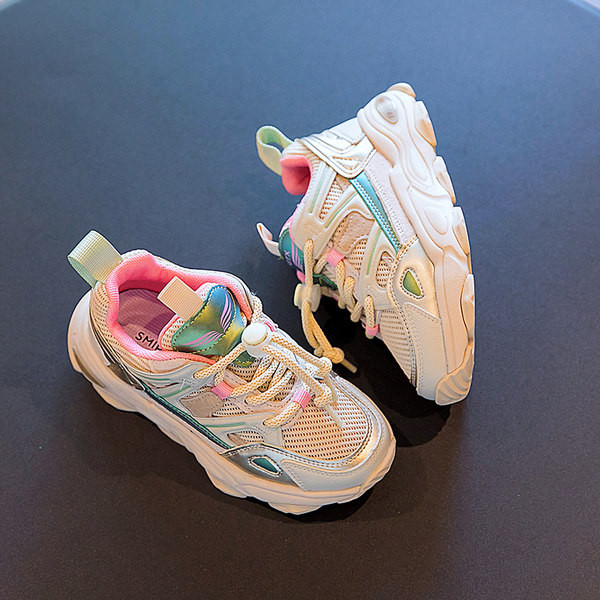 Adidași pentru copii cu talpă aspră - din piele ecologică și țesătură plasă