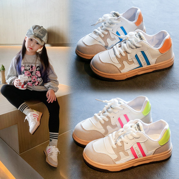 Adidasi copii pentru fete cu talpa plate si cravate