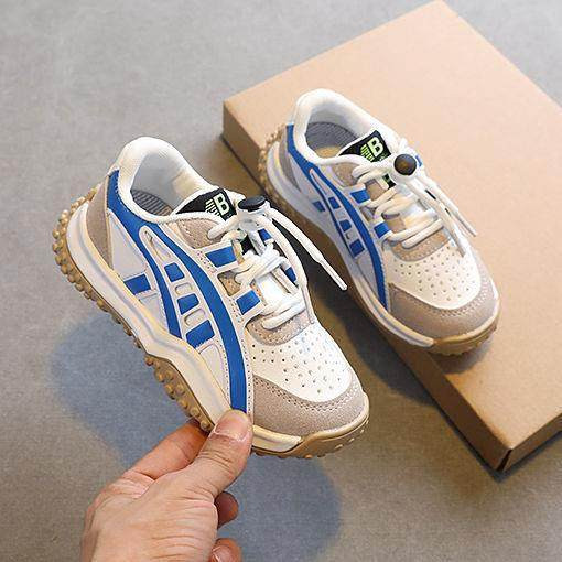 Adidași antiderapante pentru copii cu șireturi și inscripție pentru băieți