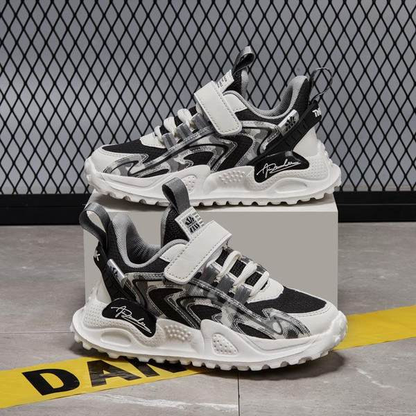 Adidași pentru copii pentru băieți cu cravate inscripționate și velcro