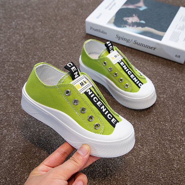 Adidași textile pentru copii cu inscripție - fără cravate