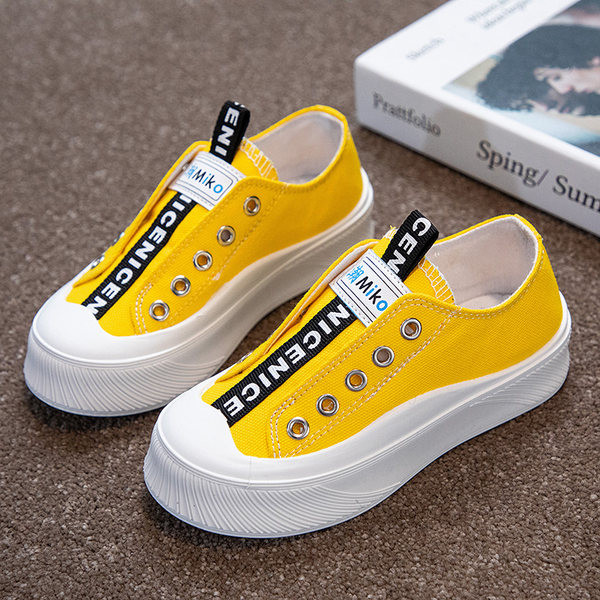 Adidași textile pentru copii cu inscripție - fără cravate