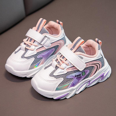 Adidași sport cu șireturi și velcro pentru fete