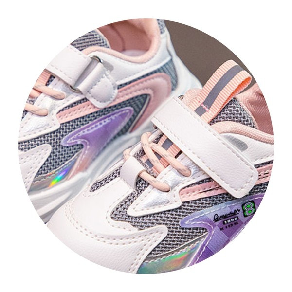 Adidași sport cu șireturi și velcro pentru fete