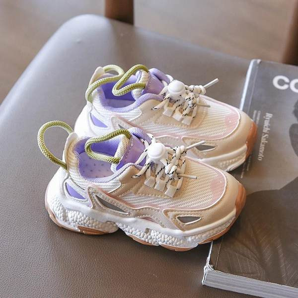 Adidași sport respirabili pentru fete cu șireturi și talpă aspră