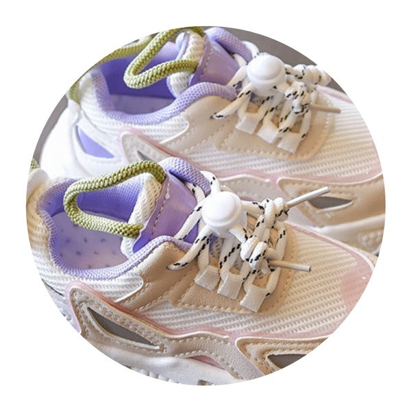 Adidași sport respirabili pentru fete cu șireturi și talpă aspră