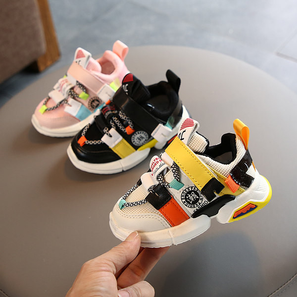 Παιδικά πάνινα παπούτσια με στερέωση βελκρό σε τρία χρώματα