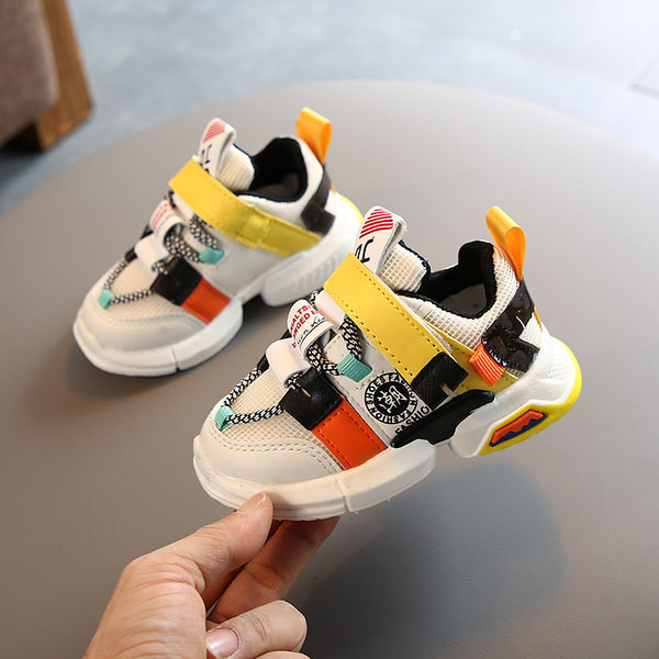 Παιδικά πάνινα παπούτσια με στερέωση βελκρό σε τρία χρώματα