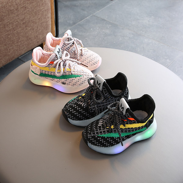 Παιδικά υφασμάτινα αθλητικά παπούτσια με κορδόνια σε δύο χρώματα