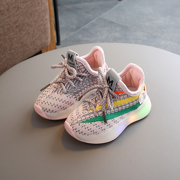 Παιδικά υφασμάτινα αθλητικά παπούτσια με κορδόνια σε δύο χρώματα