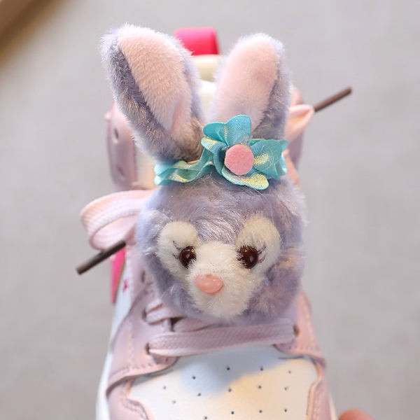 Νέο μοντέλο παιδικά αθλητικά παπούτσια  από οικολογικό δέρμα με τρισδιάστατο στοιχείο για κορίτσια