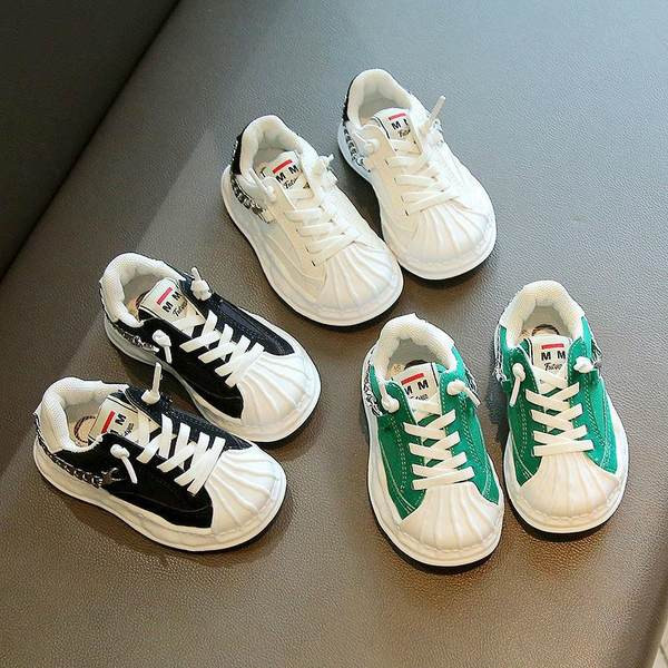 Παιδικά υφασμάτινα αθλητικά παπούτσια με μεταλλική αλυσίδα για αγόρια και κορίτσια