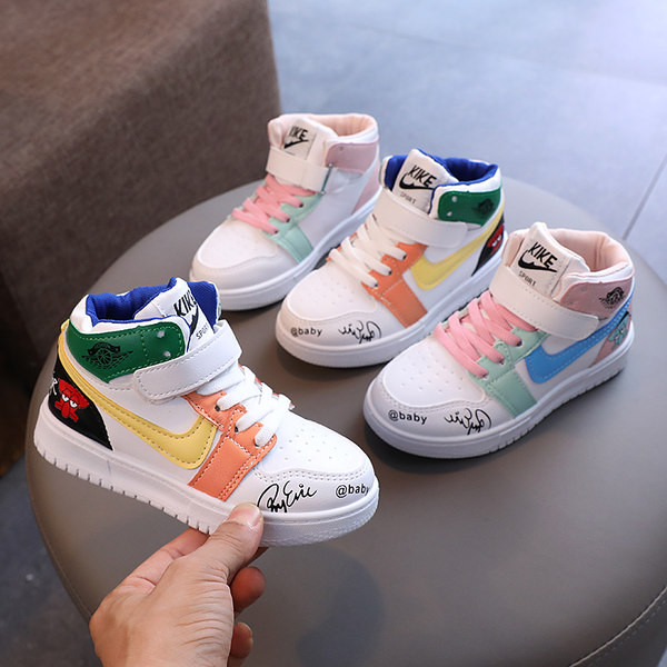 Casual παιδικά έκο δερμάτινα αθλητικά παπούτσια με επίπεδη σόλα για κορίτσια