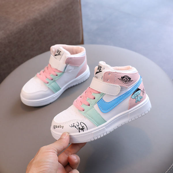 Casual παιδικά έκο δερμάτινα αθλητικά παπούτσια με επίπεδη σόλα για κορίτσια