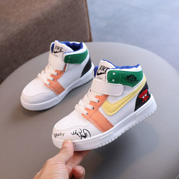 Casual παιδικά έκο δερμάτινα αθλητικά παπούτσια με επίπεδη σόλα για κορίτσια