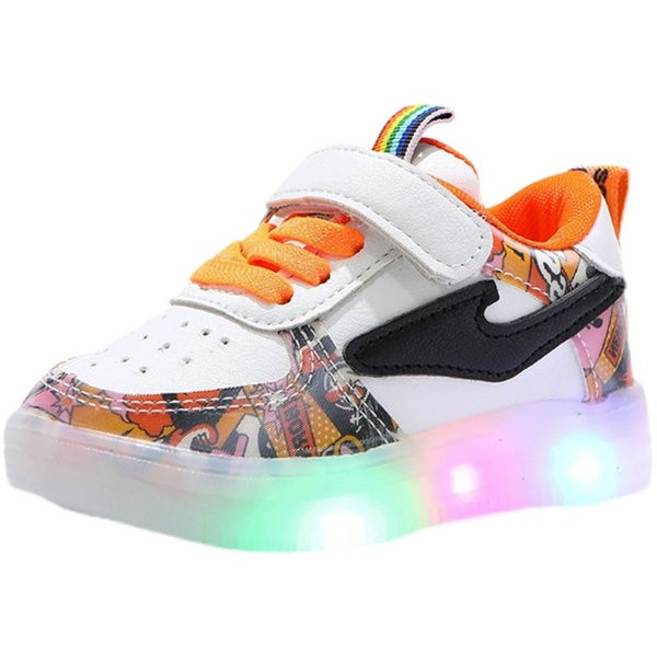 Νέο μοντέλο πολύχρωμα παιδικά αθλητικά παπούτσια με φωτεινή σόλα για αγόρια