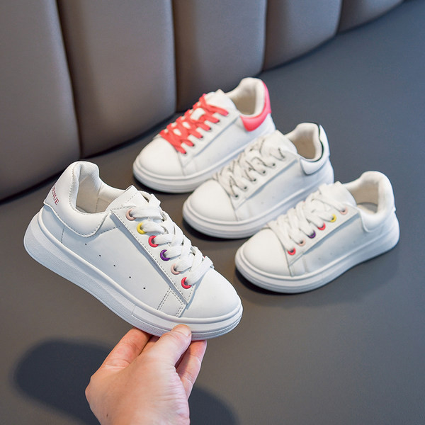 Gyermek bőr tornacipő fiúknak és lányoknak - légáteresztő