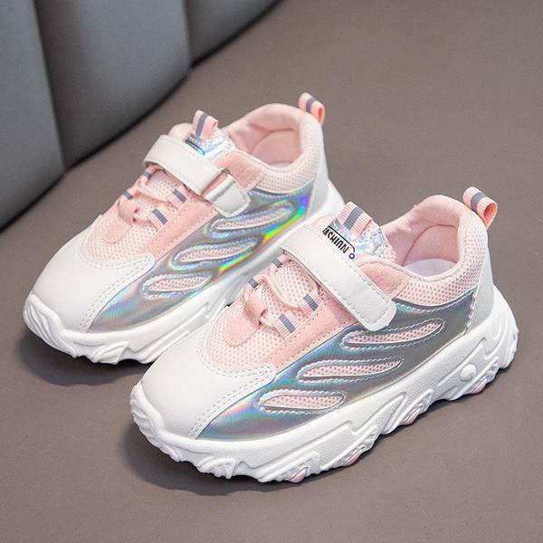 Αθλητικά πάνινα παπούτσια για κορίτσια με επιγραφή και κορδόνια