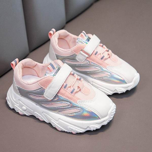 Αθλητικά πάνινα παπούτσια για κορίτσια με επιγραφή και κορδόνια