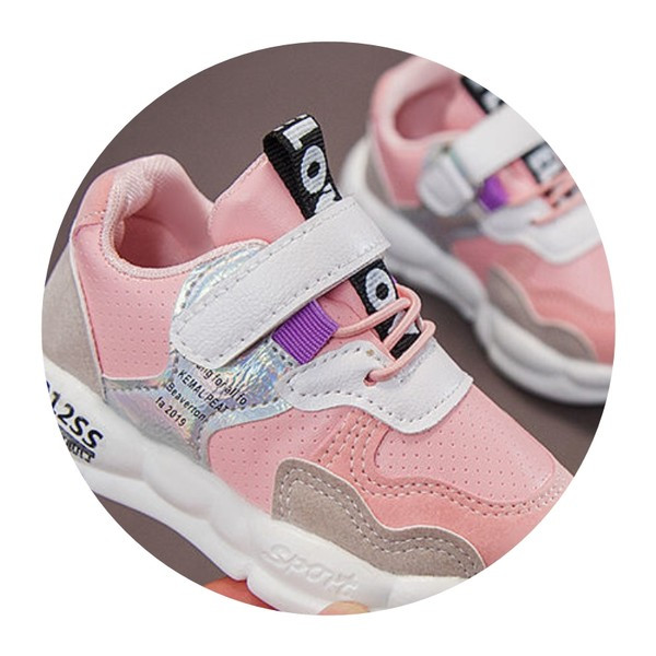 Παιδικά αντιολισθητικά αθλητικά παπούτσια με velcro και επιγραφή για κορίτσια