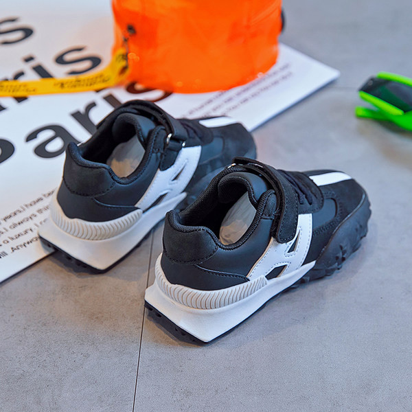 Casual παιδικά αθλητικά παπούτσια με βελούδινο κούμπωμα και κορδόνια