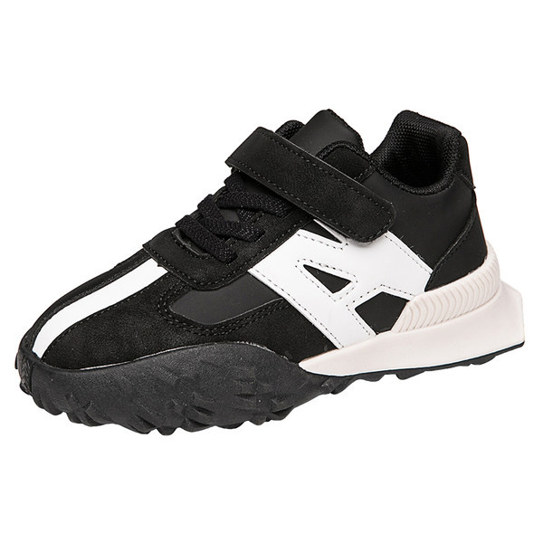 Casual παιδικά αθλητικά παπούτσια με βελούδινο κούμπωμα και κορδόνια