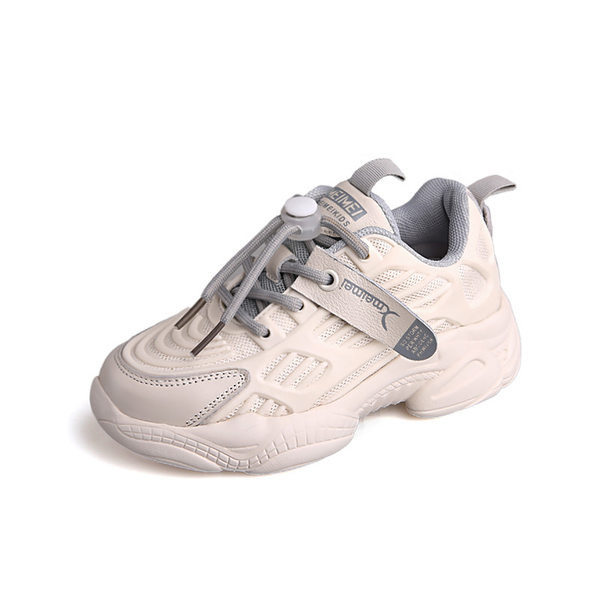 Μοντέρνα  παιδικά αθλητικά παπούτσια για κορίτσια με δίχτυ και κορδόνια