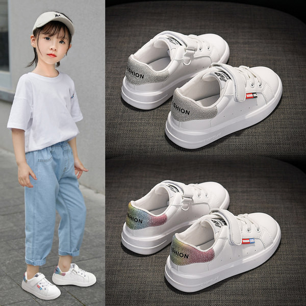 Adidasi copii din piele ecologica cu talpa plata