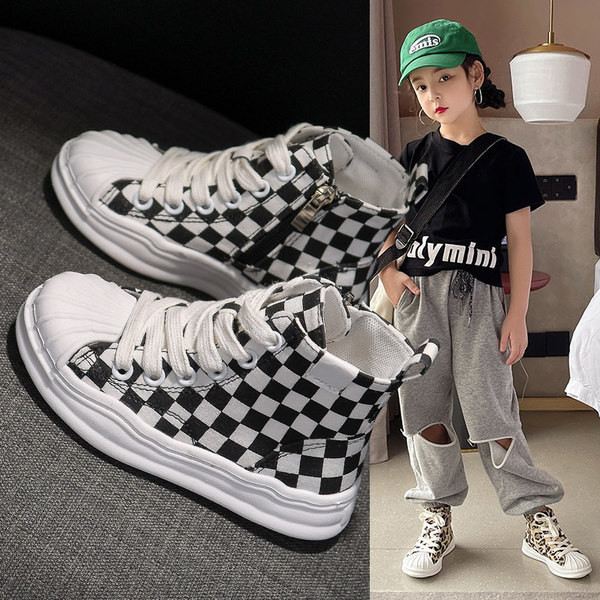 Παιδικά αθλητικά παπούτσια καμβά για κορίτσια με επίπεδη σόλα