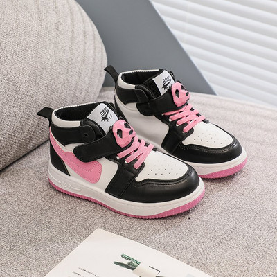 Παιδικά αθλητικά παπούτσια με κορδόνια και επίπεδη σόλα - δύο χρώματα