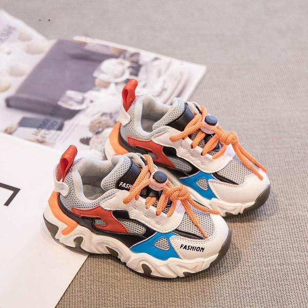 Παιδικά πάνινα παπούτσια με τραχιά σόλα και κορδόνια για κορίτσια - οικολογικό δέρμα